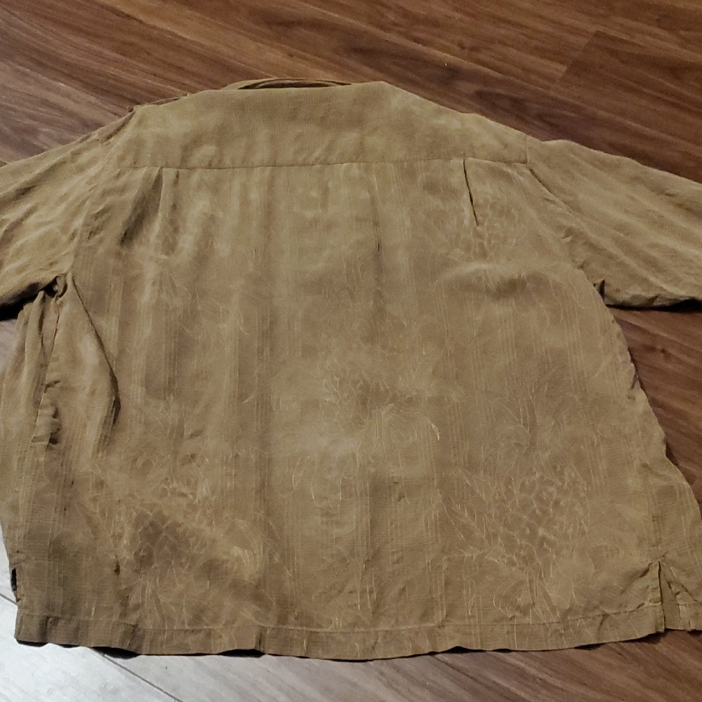 Tommy Bahama Brown 100% Silk Shirt - Picture 12 of 12